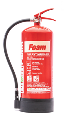 Versatile foam fire extinguisher for use in industrial and commercial settings